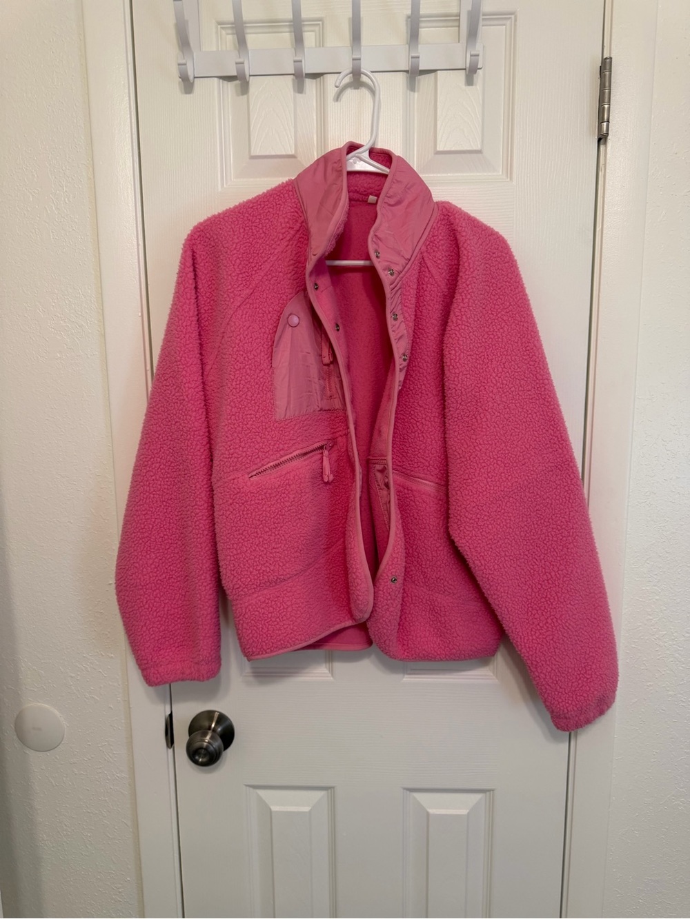 Pink Sherpa Fleece Jacket - Women's Cozy Coat